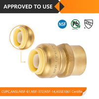 1/2" x 1/2" F Push FIt Female Adapter Plumbingsell