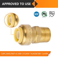 1/2" x 1/2" M Push Fit Male Adapter Plumbingsell