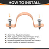 10 Pack 1" Copper Pipe Straps, Two Hole Plumbingsell