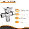 1/2" PEX Expansion x 3/8" OD Compr. x 3/8" OD Compr. Dual Outlet Angle Stop Valve, 1/4 Turn (Lead Free) Plumbingsell