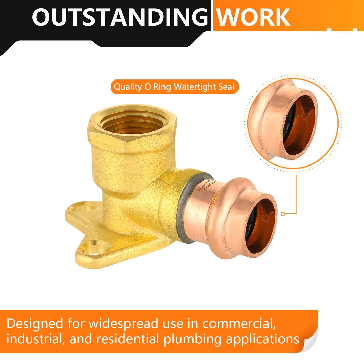 3/4" Press Copper Drop Ear Elbow (Lead Free)