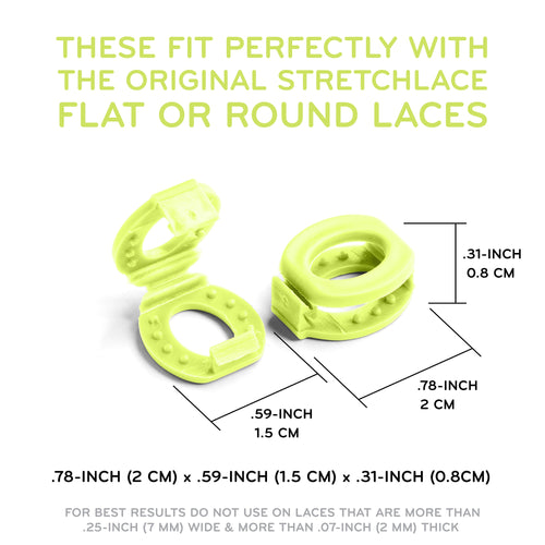 Neon Green Knot Bow Clip Shoelace Accessory The Original Stretchlace