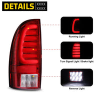Winjet 2005-2015 Toyota Tacoma LED Sequential Tail Light w/Red Turn Signal - Chrome / Red OffRoadUSA.com