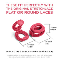 Red Knot Bow Clip Shoelace Accessory The Original Stretchlace