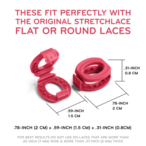 Red Knot Bow Clip Shoelace Accessory The Original Stretchlace