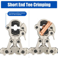 EFIELD Press Crimping Tool, with 1/2" 3/4" 1" Jaw For Propress Copper ittings And Copper Tube Connectionith 360 Degrees Rotating Head Plumbingsell