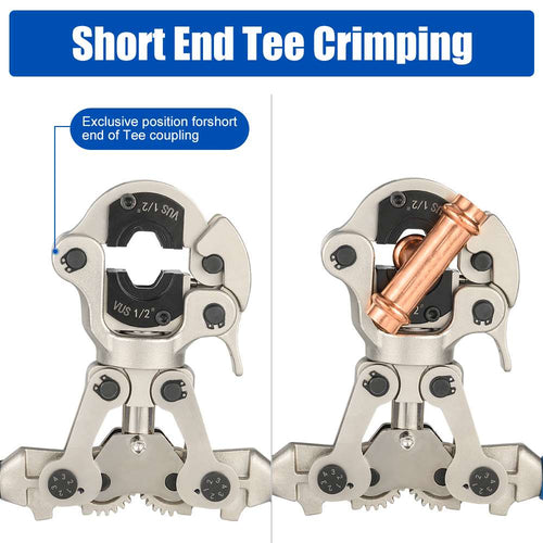 EFIELD Press Crimping Tool, with 1/2" 3/4" 1" Jaw For Propress Copper ittings And Copper Tube Connectionith 360 Degrees Rotating Head Plumbingsell