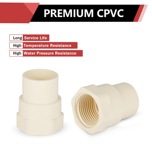 3/4" CTS CPVC Female Adapter w/Gasket (Socket x FIP)