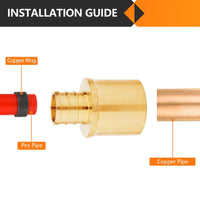 PEX-B Crimp 3/4" PEX x 1" Male Copper Sweat Adapter (Lead Free) Plumbingsell