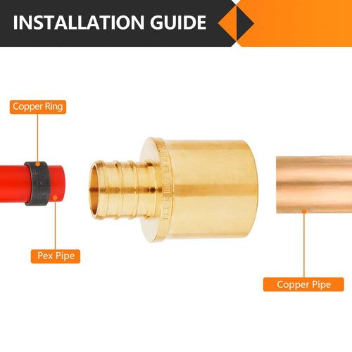 PEX-B Crimp 3/4" PEX x 1" Male Copper Sweat Adapter (Lead Free) Plumbingsell