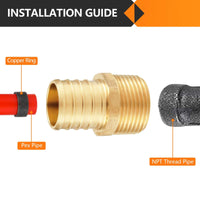 PEX-B Crimp 1" PEX x 3/4" Male Threaded Adapter (Lead Free) Plumbingsell
