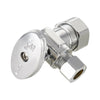 1/2" Nominal (5/8" OD) Compr. x 3/8" OD Compr. Angle Stop Valve, 1/4 Turn (Lead Free) Plumbingsell