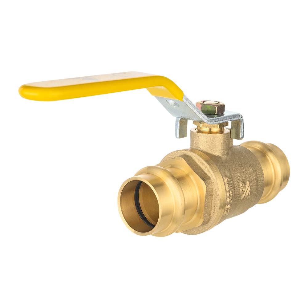 3/4" Press Ball Valve with EPDM O Ring, Yellow (Lead Free)