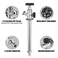 1/2" PEX Expansion x 3/4" Hose Bibb, 12" Anti Siphon Frost Free Sillcock Plumbingsell