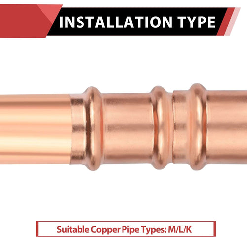 1" Press Copper Coupling NO Stop (Lead Free) Plumbingsell