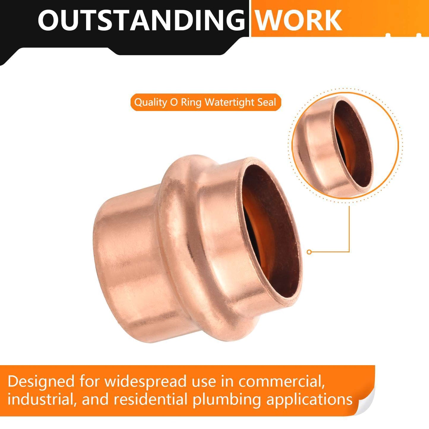 3/4" Press Copper Cap (Lead Free)