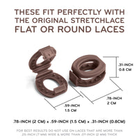 Brown Knot Bow Clip Shoelace Accessory The Original Stretchlace