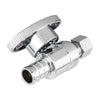 10 Pcs 1/2" PEX Crimp x 1/4" OD Compr. Straight Stop Valve, 1/4 Turn (Lead Free) Plumbingsell
