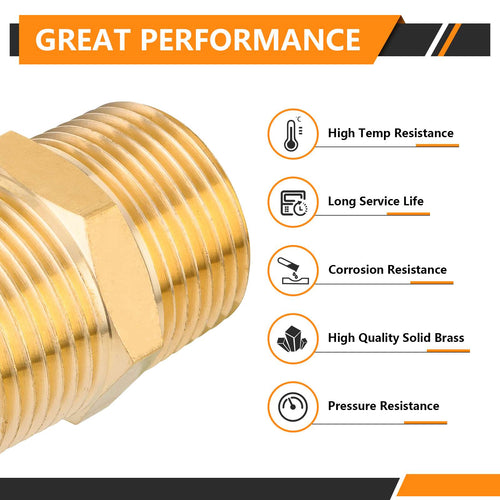 3/4" Male NPT Brass Hex Connector