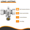 10 Pcs 5/8" OD Compr. x 5/8" OD Compr. x 3/8" OD Compr. Tee Stop Valve, 1/4 Turn (Lead Free) Plumbingsell