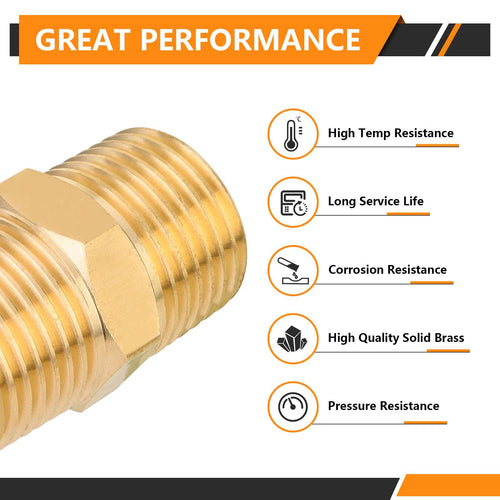 3/8" Male NPT Brass Hex Connector