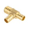 PEX-B Crimp 3/4" PEX x 1/2" PEX x 1/2" PEX Reducing Tee (Lead Free) Plumbingsell
