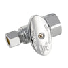 1/2" Nominal (5/8" OD) Compr. x 3/8" OD Compr. Straight Stop Valve, 1/4 Turn (Lead Free) Plumbingsell