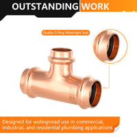 1" x 1" x 3/4" Press Copper Tee (Lead Free)