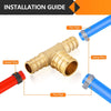 PEX-B Crimp 1/2" PEX x 1/2" PEX x 3/4" PEX Reducing Tee (Lead Free) Plumbingsell