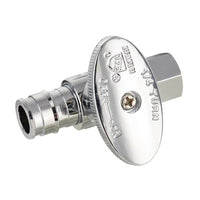 10 Pcs 1/2" PEX Expansion x 3/8" OD Compr. Straight Stop Valve, 1/4 Turn (Lead Free) Plumbingsell