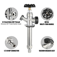 1/2" PEX Expansion x 3/4" Hose Bibb, 6" Anti Siphon Frost Free Sillcock Plumbingsell