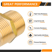 1" Male NPT Brass Hex Connector