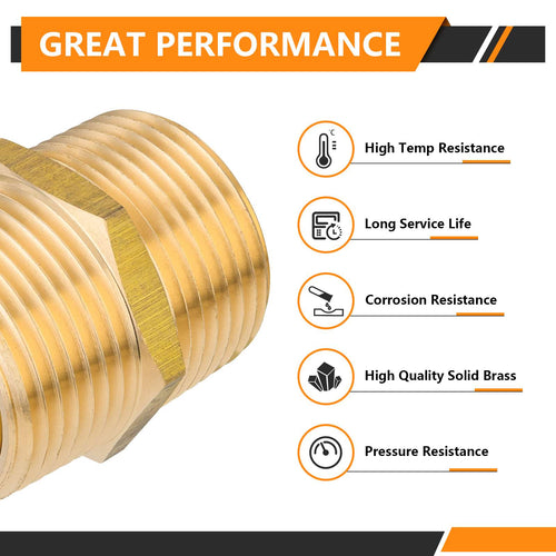 1" Male NPT Brass Hex Connector