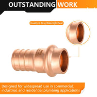 3/4" Press Copper x 1/2" PEX Crimp Adapter (Lead Free) Plumbingsell