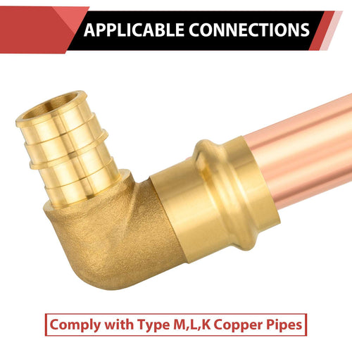 3/4" Press x 3/4" PEX Expansion Brass Elbow (Lead Free) Plumbingsell