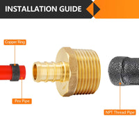 PEX-B Crimp 3/4" PEX x 1" Male Threaded Adapter (Lead Free) Plumbingsell