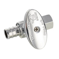 10 Pcs 1/2" PEX Crimp x 3/8" OD Compr. Straight Stop Valve, 1/4 Turn (Lead Free) Plumbingsell