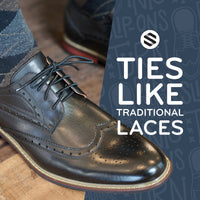 Black Round Elastic Dress Shoe Laces The Original Stretchlace