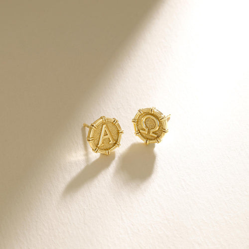 Alpha Omega Stud Earrings vanimy