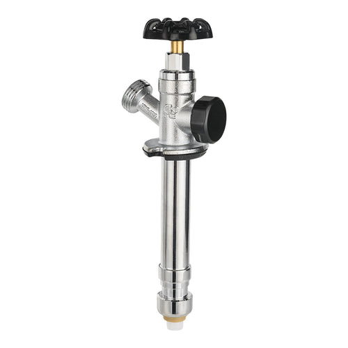 1/2" Push Fit x 3/4" Hose Bibb, 6" Anti Siphon Frost Free Sillcock