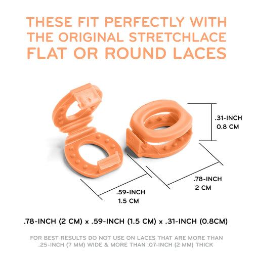 Orange Knot Bow Clip Shoelace Accessory The Original Stretchlace