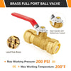 1" Push Fit Ball Valve, Red (Lead Free) Plumbingsell