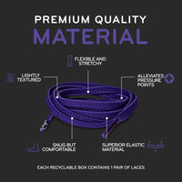 Purple Flat Elastic Stretch Shoe Laces