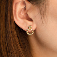 Crown of Thorns Rose Stud Earrings
