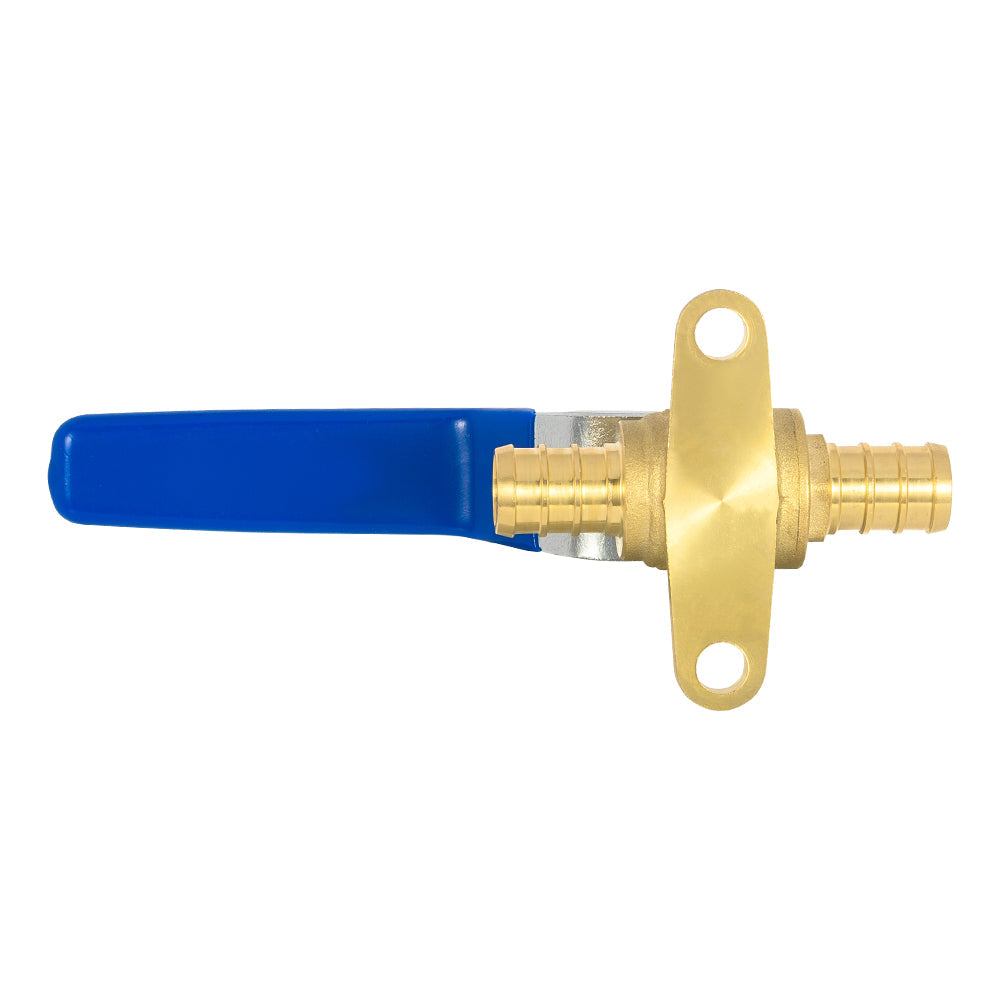 10 Pcs 1/2" PEX Crimp Drop Ear Ball Valve, Blue (Lead Free)