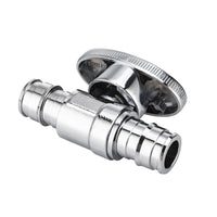 1/2" x 1/2" PEX Expansion Straight Stop Valve, 1/4 Turn (Lead Free) Plumbingsell