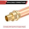 1" Copper Pressx 3/4" PEX Crimp Brass Adapter (Lead Free)