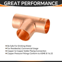 Pro 30 Pack 1/2" x 1/2" x 1/2" Copper Tee Plumbingsell