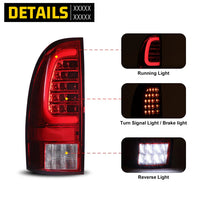 Winjet 2005-2015 Toyota Tacoma LED Tail Light w/Yellow Turn Signal Light - Chrome / Red OffRoadUSA.com