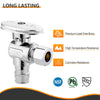1/2" PEX Expansion x 3/8" OD Compr. Angle Stop Valve, 1/4 Turn (Lead Free) Plumbingsell